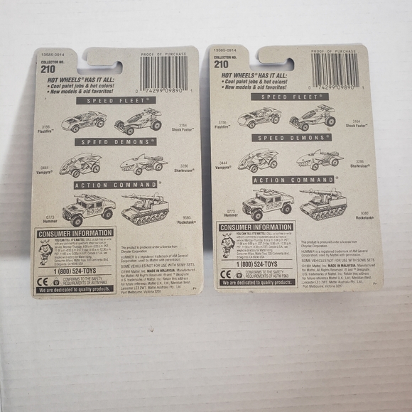 Hot Wheels Dodge Viper RT/10 #210 Set of 5 - Picture 3 of 5